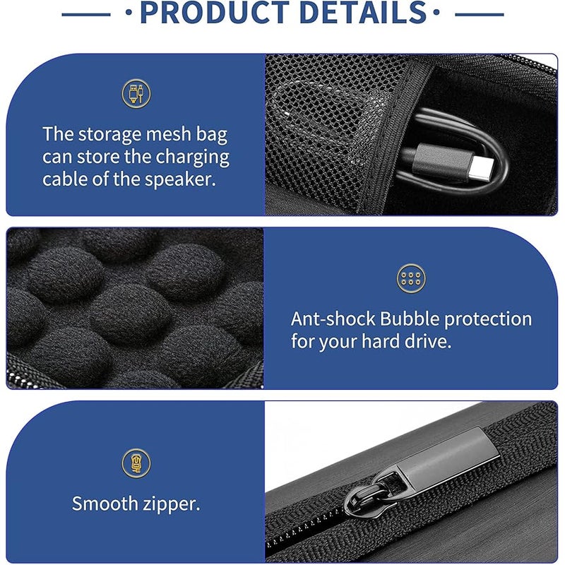 Hard Case for SanDisk Extreme Pro/SanDisk Extreme Portable External SSD 500GB 1TB 2TB, Travel Case Protective Cover Storage Bag - Image 3