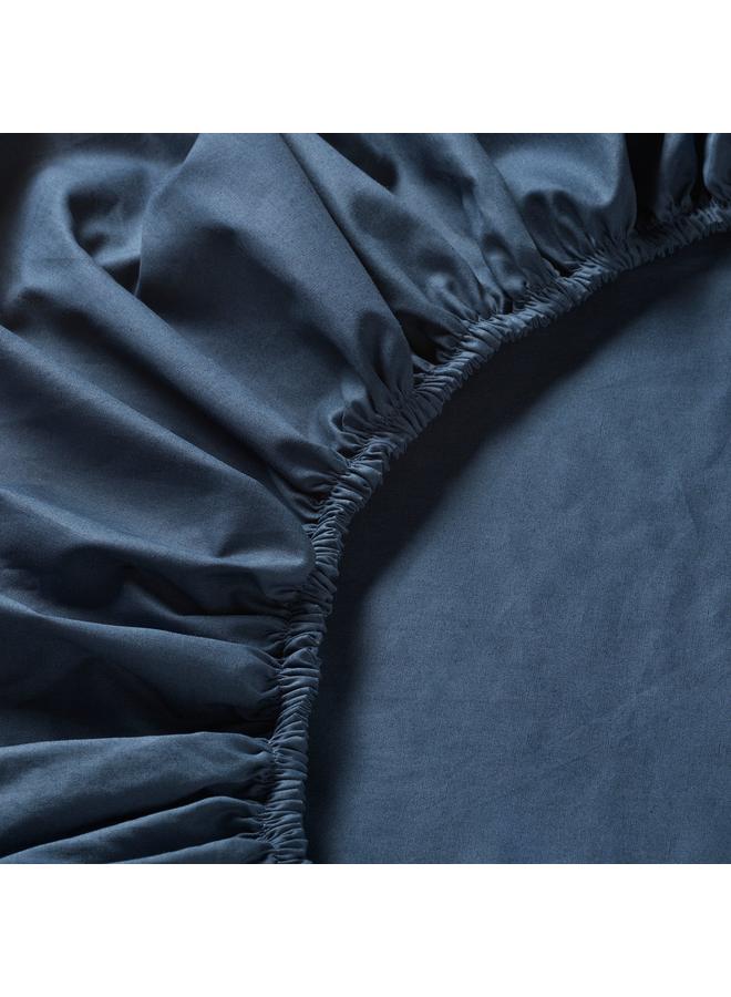erorex Fitted sheet, dark blue, 90x200 cm - Image 4
