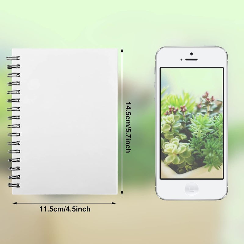 زنون دفاتر التسامي بحجم A5، دفاتر حلزونية، دفاتر DIY ذات غلاف صلب، دفاتر ورق كتابة للاستخدام في المدرسة والمكتب والمنزل والسفر، 60 صفحة (6 قطع) - Image 2