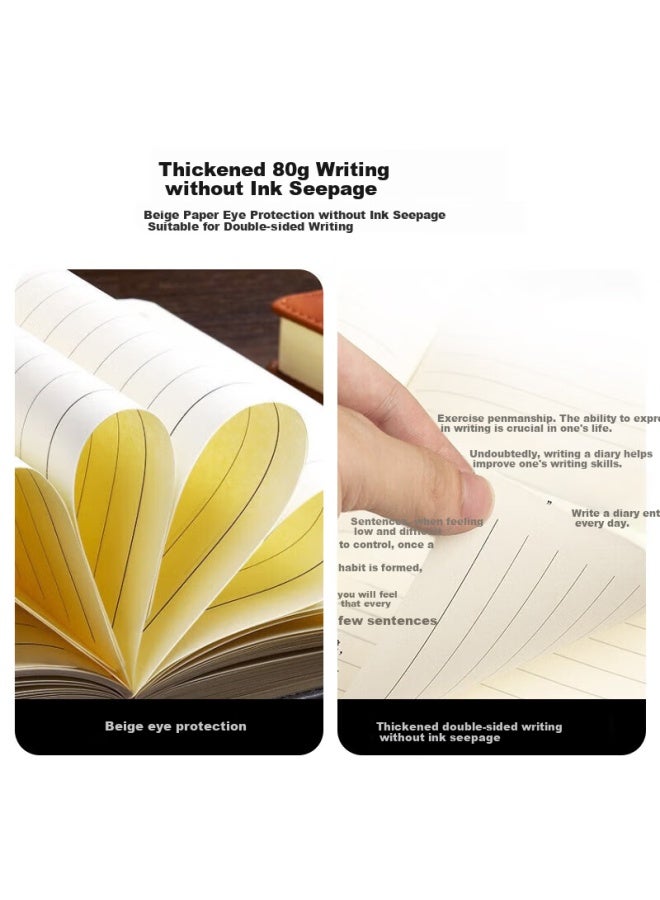 Jin Longxing Jinlongxing B5 Notebook Super Thick Business Notebook Simple Thickened Student Diary Accounting Book Office Stationery Supplies Leather Surface Notebook Work Book Meeting Record Book Can Be Customized - Image 1
