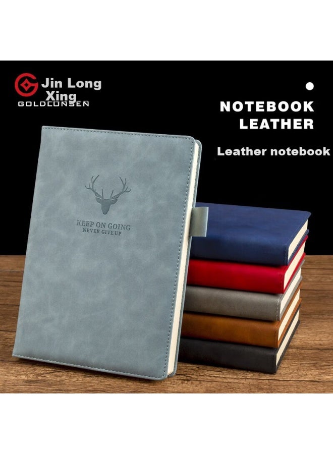 Jin Longxing Jinlongxing B5 Notebook Super Thick Business Notebook Simple Thickened Student Diary Accounting Book Office Stationery Supplies Leather Surface Notebook Work Book Meeting Record Book Can Be Customized - Image 2