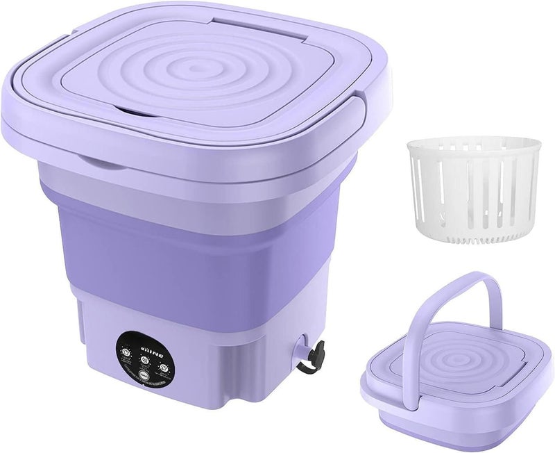 Portable Washing Machine 9L Foldable Washing Machine Space Saving Smart Timer Washing Cycle Time (KH) - Image 1