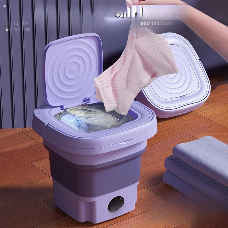 Portable Washing Machine 9L Foldable Washing Machine Space Saving Smart Timer Washing Cycle Time (KH) - Image 3