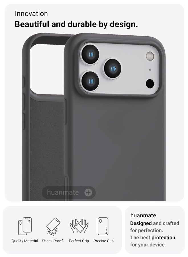 Apple iPhone 17 Pro Max Silicone Cover Grey - Premium 2.0mm TPU Silicon, Enhanced Camera Protection with Lens Shield, Shockproof & Water-Proof Cover for Apple iPhone 17 Pro Max - view 2