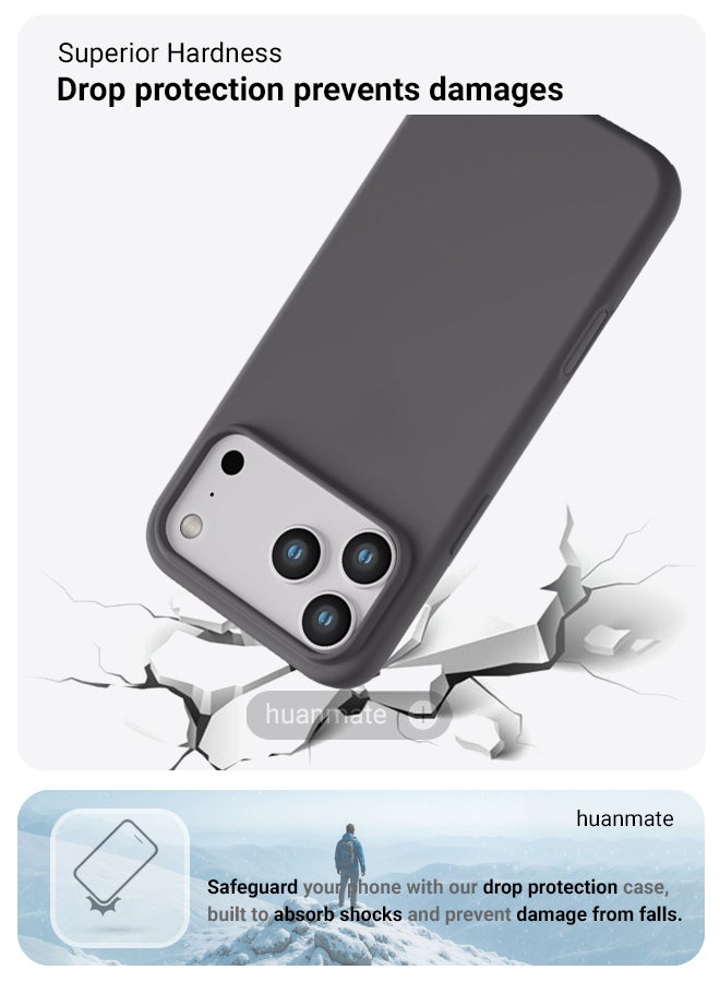 Apple iPhone 17 Pro Max Silicone Cover Grey - Premium 2.0mm TPU Silicon, Enhanced Camera Protection with Lens Shield, Shockproof & Water-Proof Cover for Apple iPhone 17 Pro Max - view 4