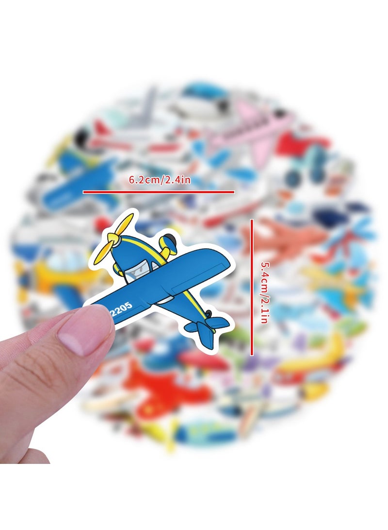 Aircraft Plane Airplane Stickers 60 Pcs Cute Decals Vinyl Waterproof Kawaii DIY Decorations for Bike Laptop Water Bottle Guitar Party Supplies Decor for Adults - Image 2