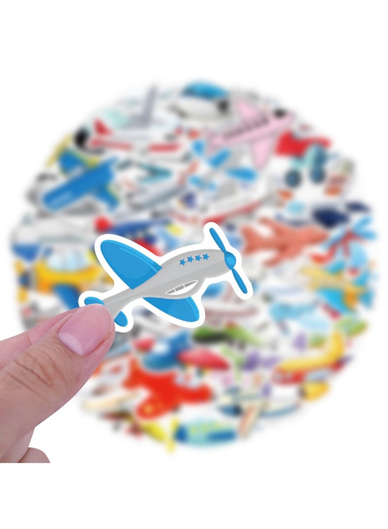 Aircraft Plane Airplane Stickers 60 Pcs Cute Decals Vinyl Waterproof Kawaii DIY Decorations for Bike Laptop Water Bottle Guitar Party Supplies Decor for Adults - Image 3