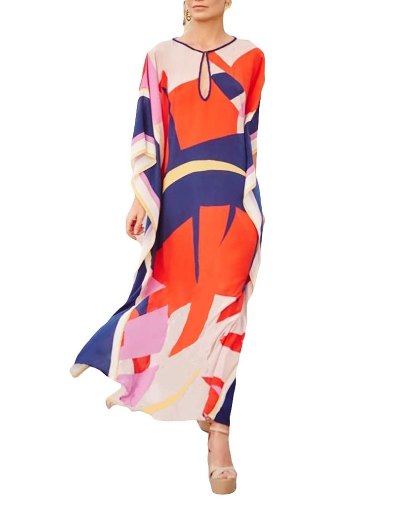 Eddoyee Loose Beach Kaftan Dresses for Women Caftan Swimsuit Cover Up - Image 1