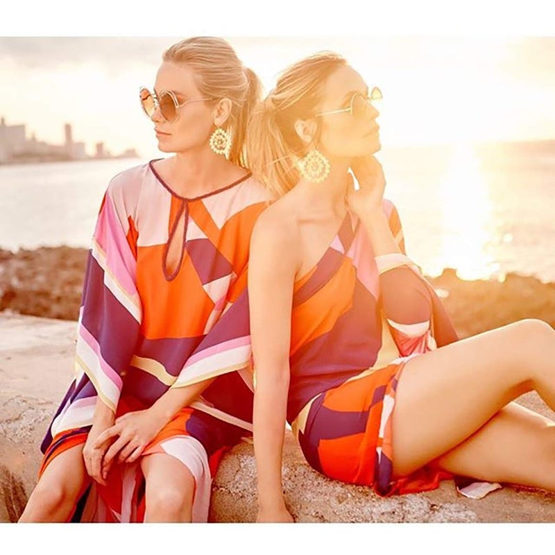 Eddoyee Loose Beach Kaftan Dresses for Women Caftan Swimsuit Cover Up - Image 2
