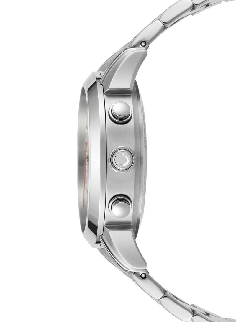 Al Fajr Men's Analog+Digital Round Shape Stainless Steel Wrist Watch WA-30S Black Dial - 40 Mm - Image 3