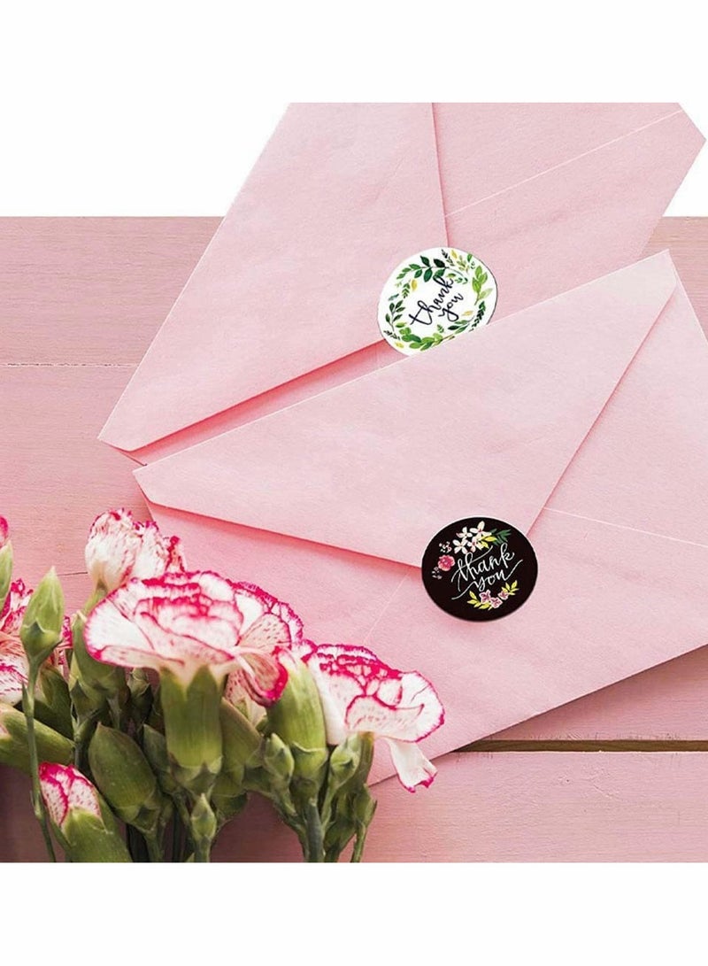 Thank You Stickers Roll with 8 Unique Floral Designs for Appreciation and Gratitude - Image 5