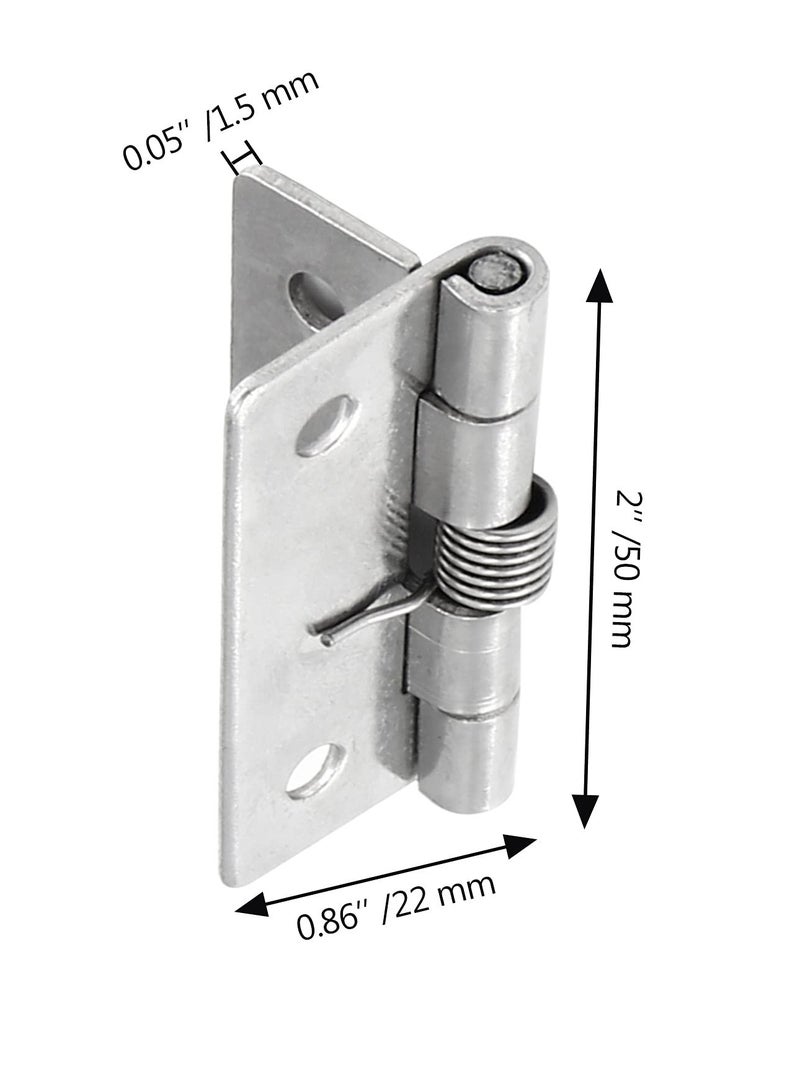 Self-Closing Spring Door Hinges - 2 Inch Set of 4, Automatic Soft Close Hinges for Residential Doors, Easy Install, Durable and Reliable Door Closers - Image 5