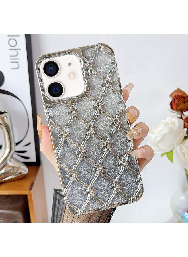 زبون جراب لهاتف iPhone 12 مصنوع من مادة TPU المطلية بالكهرباء على شكل زهرة على شكل نجمة مع ورق لامع متدرج - Image 1