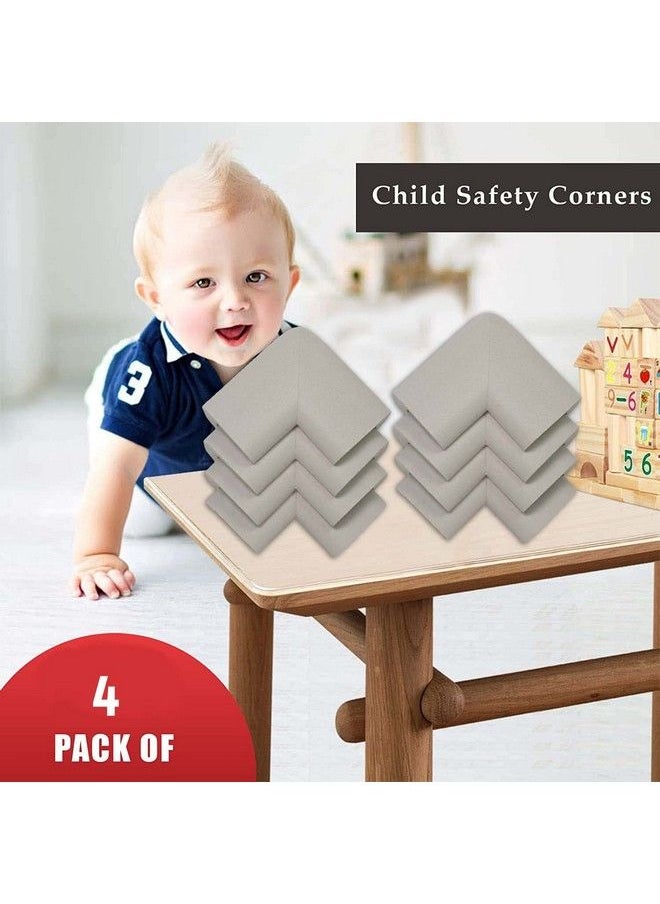 Safe-O-Kid Safe O Kid L Shaped Extra Thick Large Nbr Corner Cushions Grey Pack Of 4  - Image 3