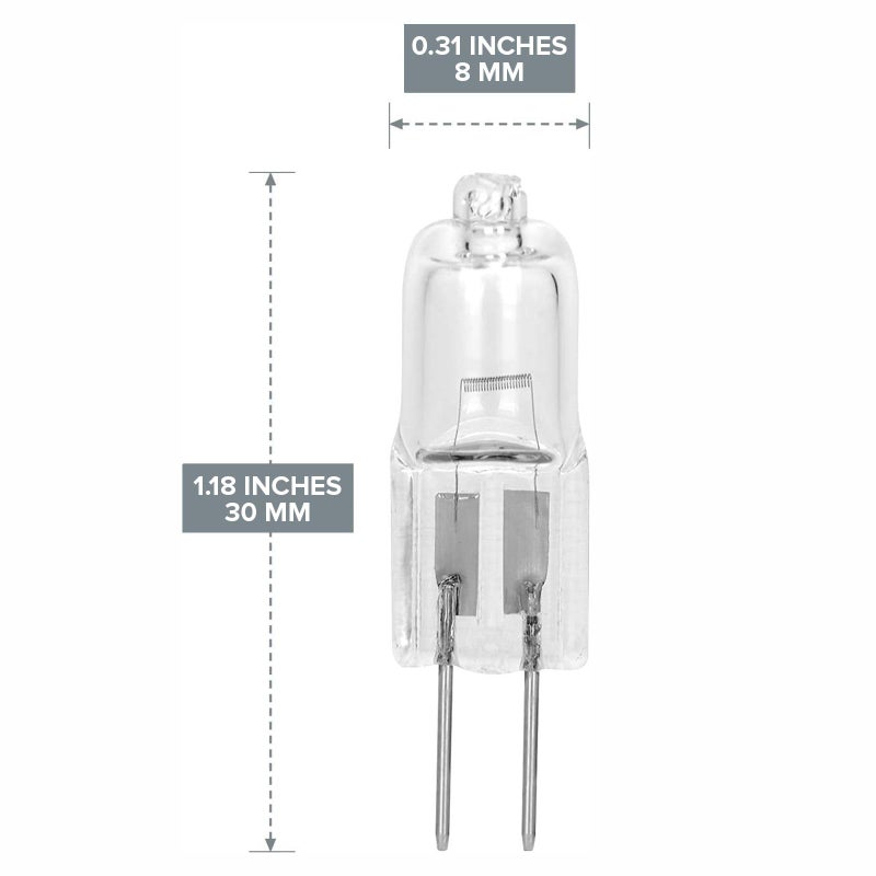 12vmonster 10 Pack Crystal Clear 4MM Wide 20 Watt AC DC 12V T3 Light Bulb Replacement JC G4 2 Pin Base Halogen Kitchen Table Pendant Lamp 12 Volt 20W Bi-Pin Warm Clear Bright White Landscape Desk Lighting - Image 3