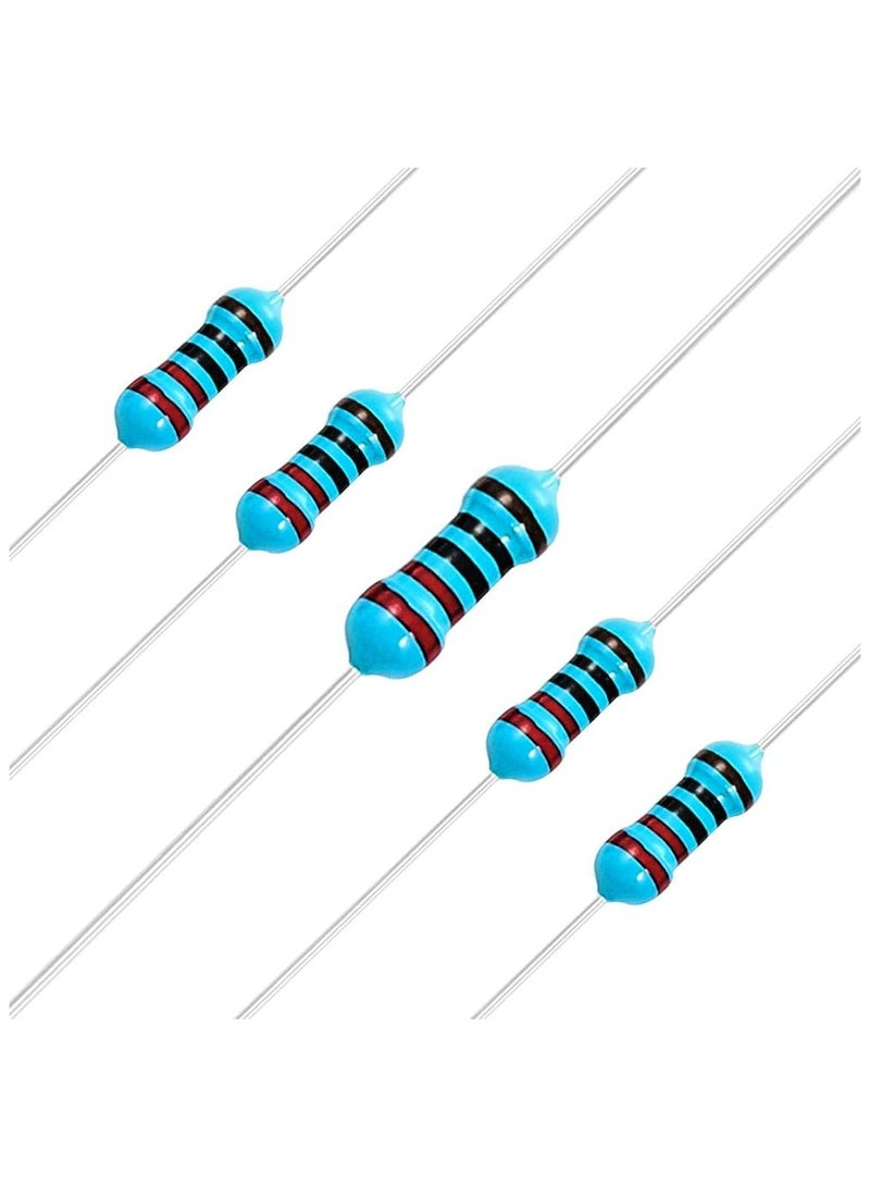 Resistor 220R 1/4W, Metal Film Through Hole Resistors, 1% Tolerance, Pack of 10 Pieces - Image 1