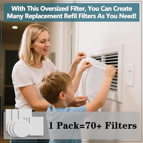 MAXTBEE MERV 13 Filter Material, 23 Ft² Cut to Fit Air Filter Material for Captures Dust and Pet Dander as Small as 0.3 Microns. With Adhesive Hook Tape, Suitable for Ceiling and HVAC Furnace Vents - Image 5