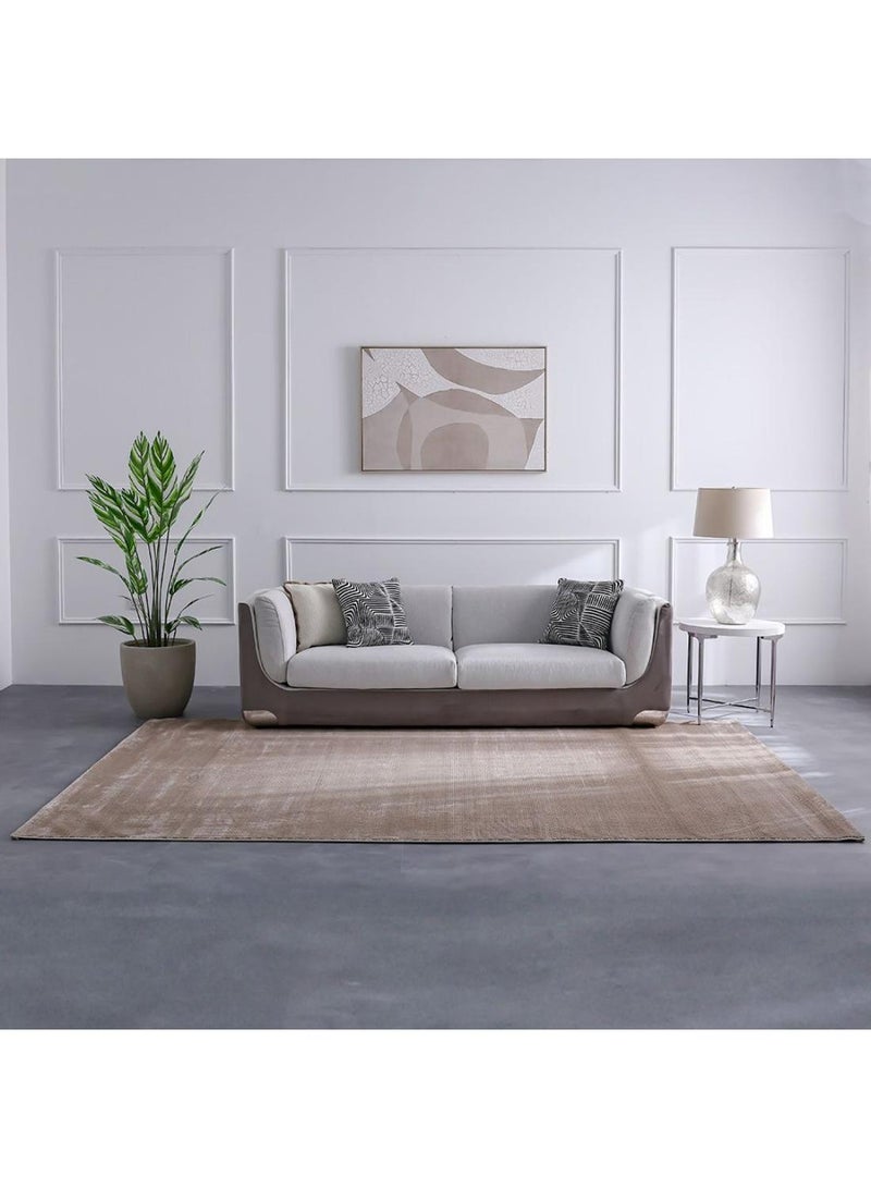 DANUBE HOME Modern Mose Rug  Polypropylene + Polyester Area Rug Floor Covering L180xW120cm-Beige  - Image 5