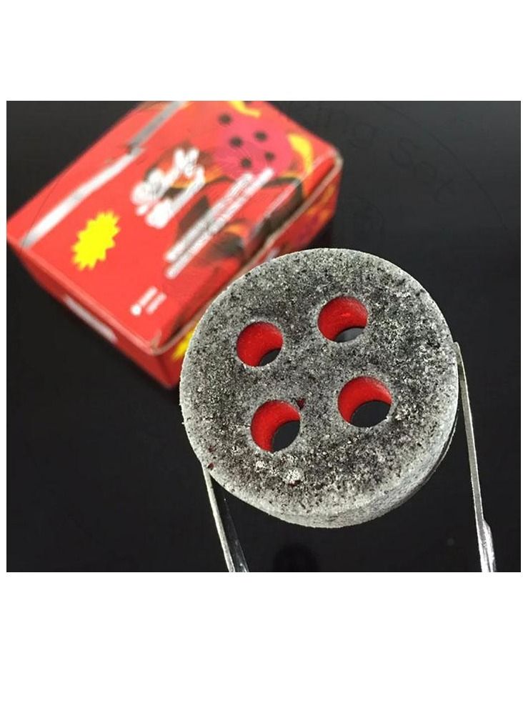 Lucky Charcoal Tablets Round Shaped Holes 20-Piece Quick Light - Image 3