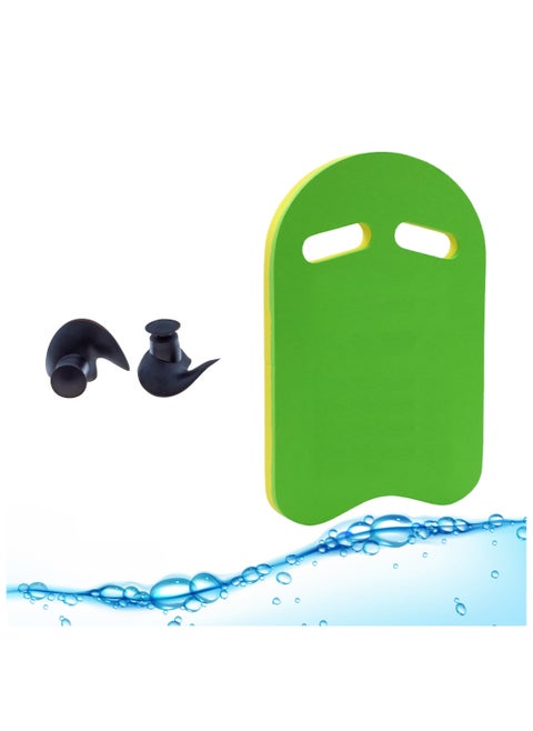 The BZ Company Swimming Board Float Board Foam Board - Swim Kickboard Tool For Kids & Adults - Pool Beach Swimming Accessories Eva Foam Kick Board With Waterproof , Reusable, Silicone Ear Plugs
