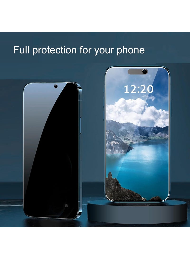 LEDIN iPhone 16 Pro Max privacy screen protector anti-Spy tempered glass film 9H hardness scratch resistant bubble free anti spy tempered glass screen protector for iPhone 16 Pro Max privacy glass - Image 5