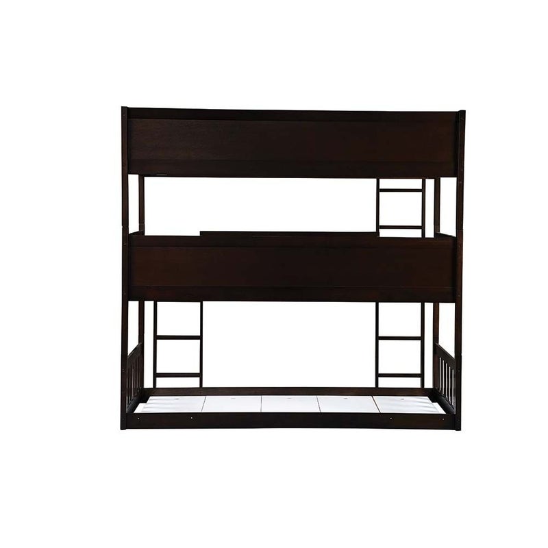 DANUBE HOME سرير ثلاثي طابق من الخشب الصلب Derby Climber V2 90x200 | تصميم حديث لإطار سرير أطفال من الخشب | سرير مريح (الماتريس غير مشمول) - إسبريسو - Image 4