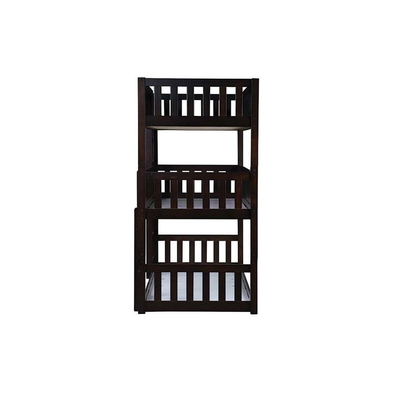 DANUBE HOME سرير ثلاثي طابق من الخشب الصلب Derby Climber V2 90x200 | تصميم حديث لإطار سرير أطفال من الخشب | سرير مريح (الماتريس غير مشمول) - إسبريسو - Image 5