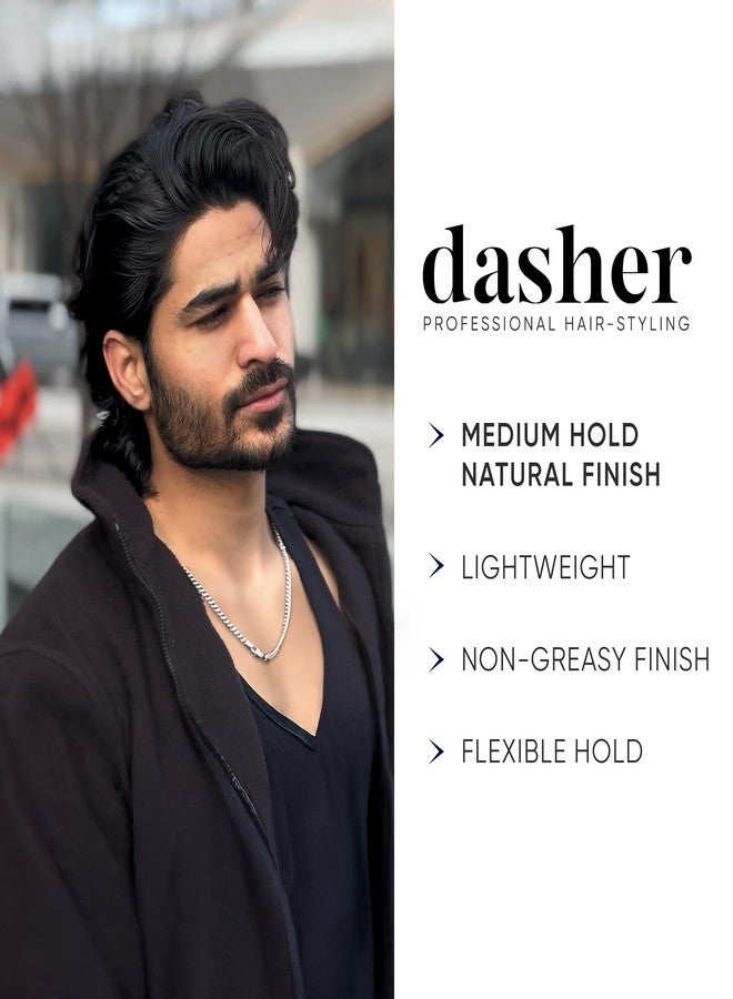 Dasher كريم تصفيف الشعر داشر، قرص تثبيت متوسط، كريم خفيف الوزن، مع زيت الأرغان والبيوتين، تثبيت مرن وقاعدة مائية، يُشكّل الشعر ويُعطيه ملمساً (100 غرام) - Image 2