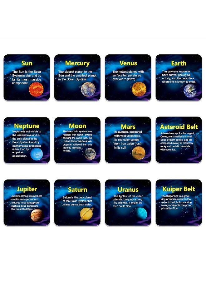 SpriteGru Giant Magnetic Solar System with 12 Individual Briefing Magnets.Perfect for Toddlers and Kids. (24 PCS) - Image 5