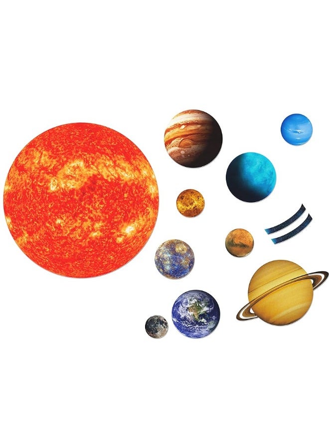 SpriteGru Giant Magnetic Solar System with 12 Individual Briefing Magnets.Perfect for Toddlers and Kids. (24 PCS) - Image 4