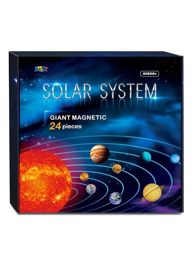 SpriteGru Giant Magnetic Solar System with 12 Individual Briefing Magnets.Perfect for Toddlers and Kids. (24 PCS) - Image 3