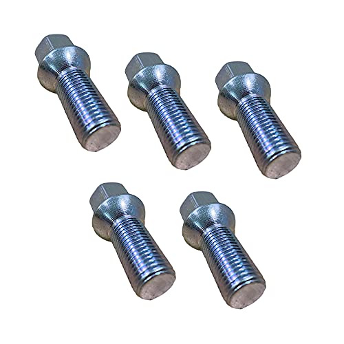 DASPARTS داسبارتس WHT002437، 8D0601139A، 8D0601139D، WHT001812 مسمار برغي العجلة M14 x1.5x27 الطول الكلي 48 مم سداسي 17 مم لسيارات VW و Audi A3، A4، A4 كواترو، A6، A6 كواترو، بيتل، إيوس، والمزيد (عبوة من 5)  - Image 1
