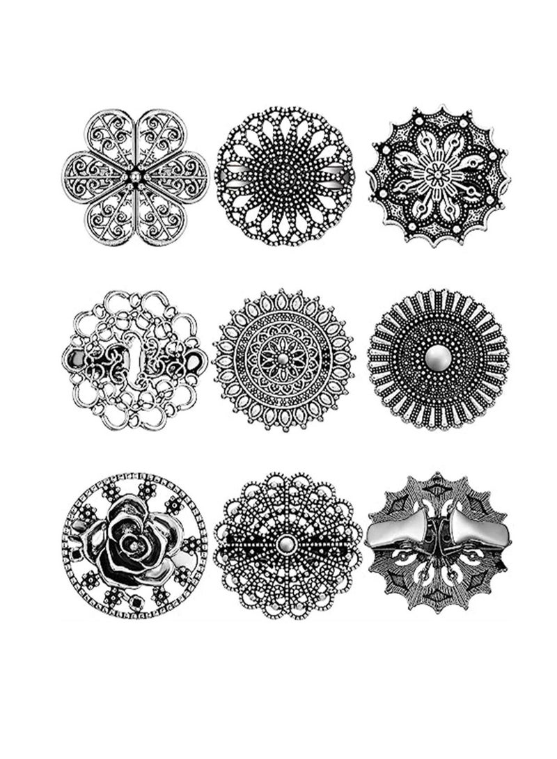 SYOSI Vintage Sweater Clips, Brooch Shawl Collar Clasp Set, for Shirt Scarf Cape Cloak Coat Clothes Women Girls Wearing, 8 Pcs - Image 1