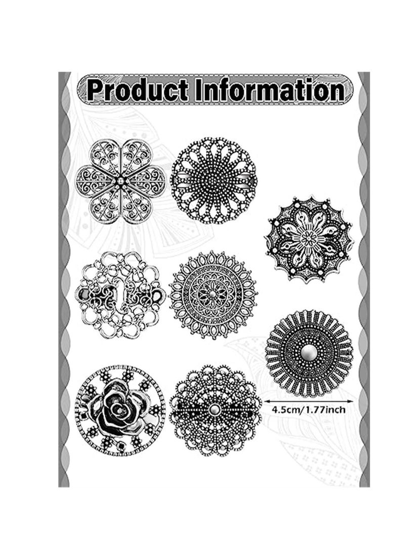 SYOSI Vintage Sweater Clips, Brooch Shawl Collar Clasp Set, for Shirt Scarf Cape Cloak Coat Clothes Women Girls Wearing, 8 Pcs - Image 2