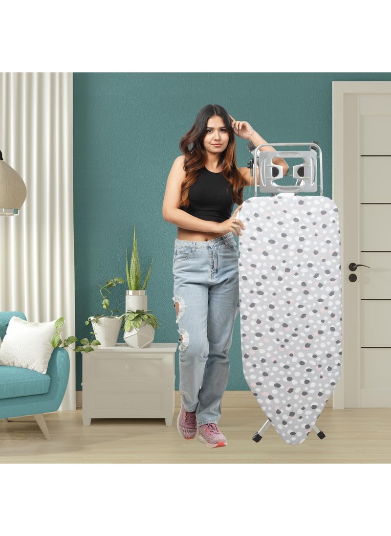 BRANCO BRANCO Super Mesh Ironing Board Large Foldable Cloth Cover Ironing Table for Home Dress Ironing Table Iron Press Cloth Ironing Table Silver 130X47 cm Mesh Large  - Image 1