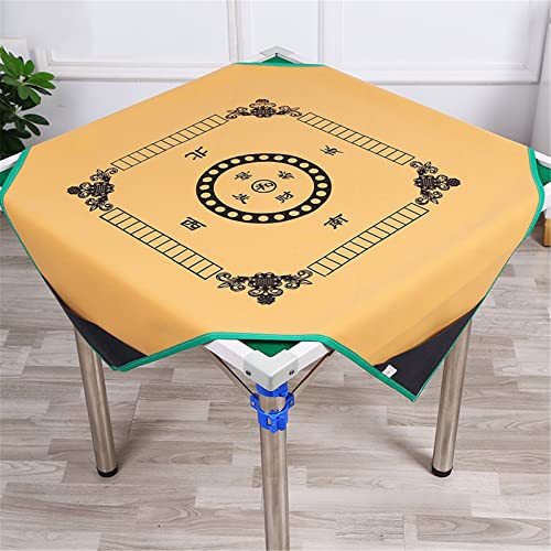 MWNAGO Mahjong Table Cover Mat Anti-Slip Slient Mahjong Majiang Poker Paigow Card Game Mat Tablecover 39.37 * 39.37in(100 * 100cm) with Pocket - Image 1