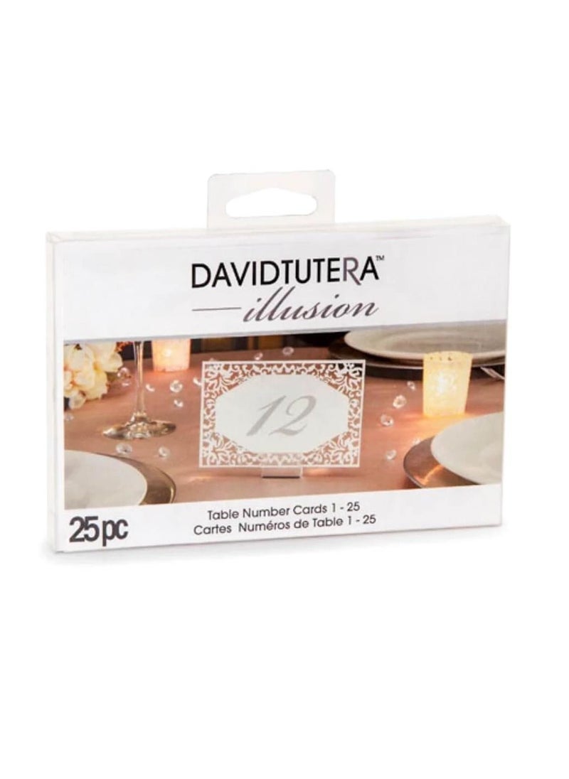 David Tutera - David Tutera Illusion Die Cut Lace Paper Table Number Cards 25 pieces - Image 1