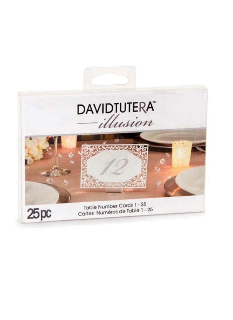 David Tutera - David Tutera Illusion Die Cut Lace Paper Table Number Cards 25 pieces - Image 1