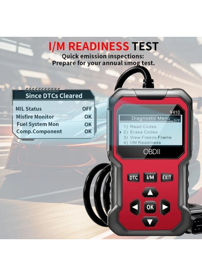 Valiant Glow OBD2 Diagnostic Diagnostic Tool, Car Sacnner, Engine Light Diagnostic Tool, Data Stream, Battery Voltage Tester, Vehicle info, I/M Readiness for OBD2 Cars & Trucks Since 1996 - Image 4