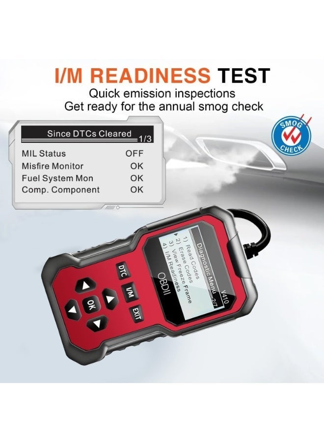 Valiant Glow OBD2 Diagnostic Diagnostic Tool, Car Sacnner, Engine Light Diagnostic Tool, Data Stream, Battery Voltage Tester, Vehicle info, I/M Readiness for OBD2 Cars & Trucks Since 1996 - Image 2