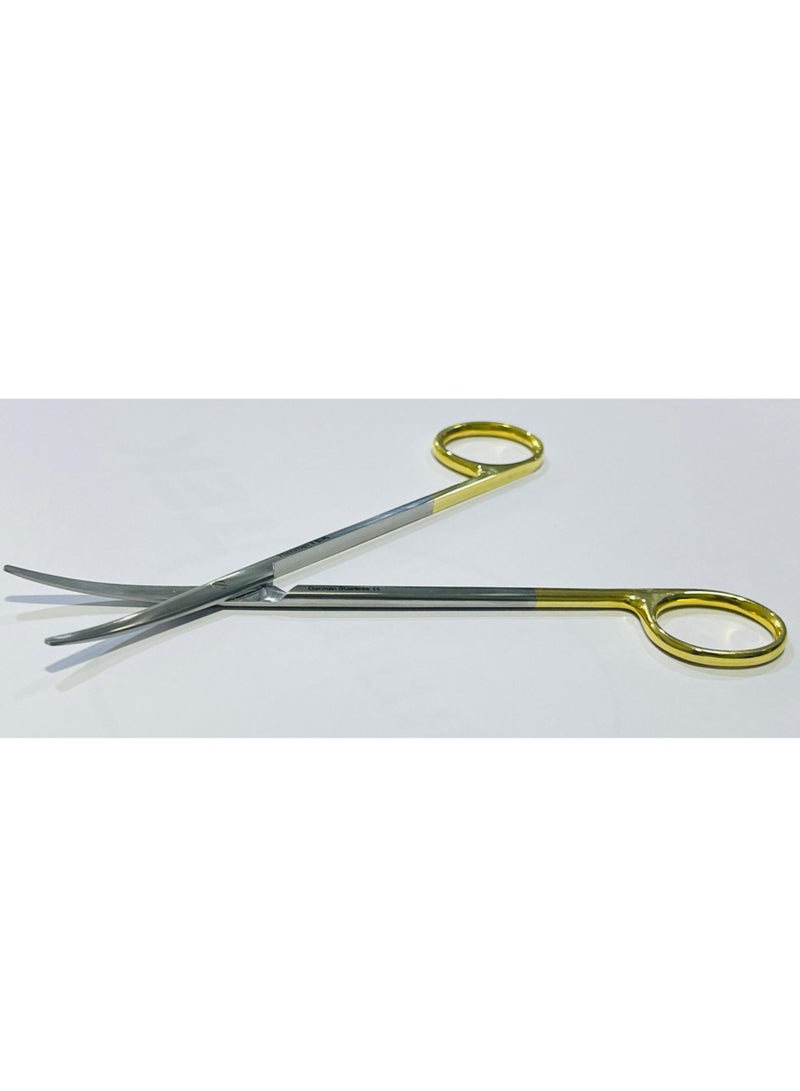 هيميل تك Metzenbaum TC مقص جراحي مطلي بالذهب – 6 بوصة منحني - Image 1
