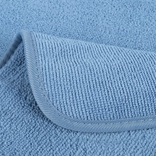 POLYTE Premium Lint Free Microfiber Washcloth Face Towel, 13 x 13 in, Set of 6 (Blue) - Image 2
