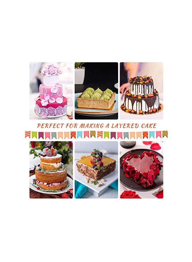 S-TOP Round Cake Ring 3 Pack, 4 to 7.8 Inch Stainless Steel Mousse Cake Mold Ring for Kitchen DIY Pastry - Image 3