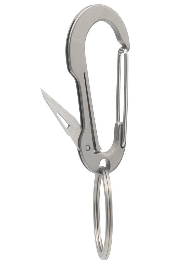 PJYTAC Titanium Carabiner Keychain with Key Rings, Multi-Function Keychain Quick Release Key Clip Car Key Chain Accessories with Titanium Keyrings - Image 1