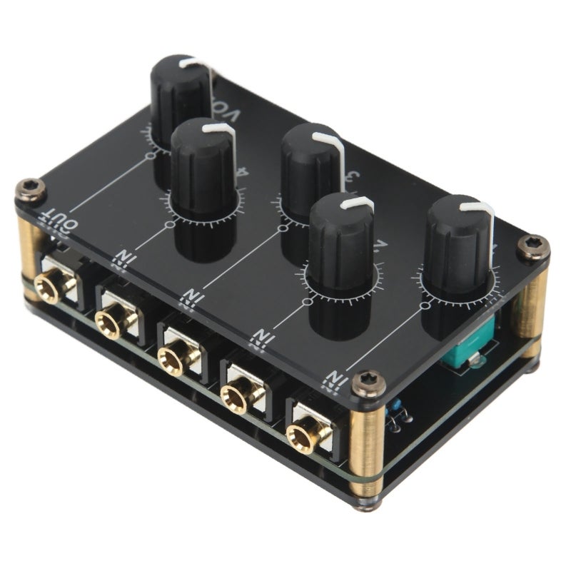 Portable Passive Stereo Mixer 4 Input 1 Output Multi Usage - Good Sound Quality Stable Sound Output Audio Mixer for Home Recording - Image 3