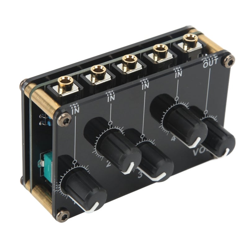 Portable Passive Stereo Mixer 4 Input 1 Output Multi Usage - Good Sound Quality Stable Sound Output Audio Mixer for Home Recording - Image 4