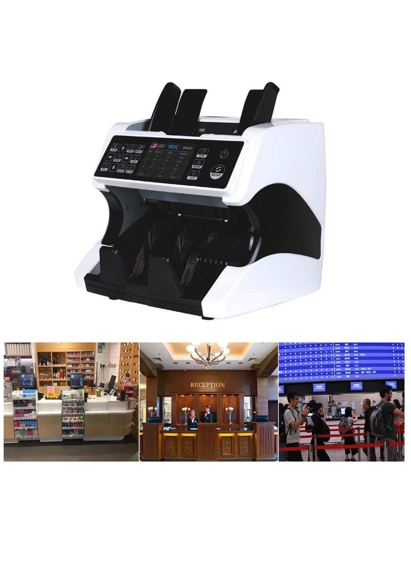 CRONY AL-920 Dual Multi-Currency Value Counter machine Cash Counting Machine Money Counter Multi Currency Counting Machine Counterfeit Money Detectors Bill Counting Machine