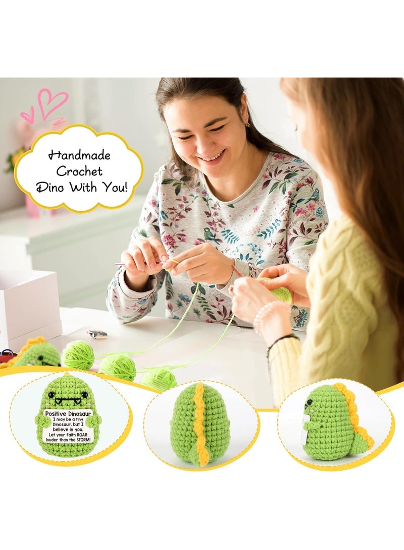 GROIC Mini Dinosaur Ct Gift, Positive Emotional Uplifting Animal for Coworker, Sister, Brother, Cute Dino Christmas Stocking Stuffer, Small Birthday & Desk Decor for Friend, Daughter, Son - Image 2