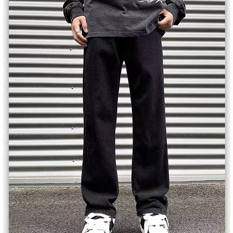 Unisex Classic Denim Jeans Loose Fit Daily Outdoor Wear - Image 2