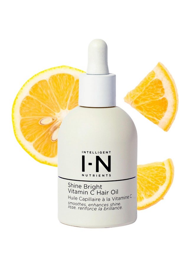 Intelligent Nutrients - Intelligent Nutrients Shine Bright Vitamin C Hair Oil, Luxurious Radiance and Strengthening for All Hair Types, Vegan, 1.7 Oz - Image 1